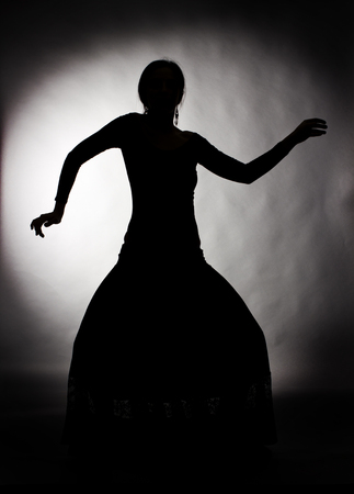 Silhouette Dancerの写真素材