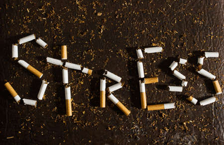 Health Warning sign Negative tobacco conceptの写真素材
