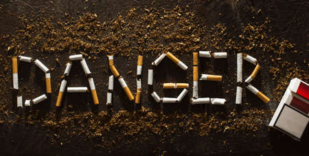 Health Warning sign Negative tobacco conceptの写真素材