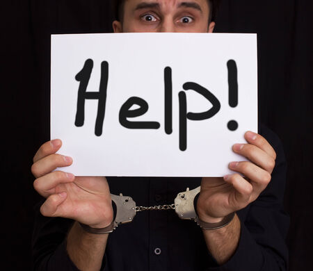 Help Violence conceptの写真素材