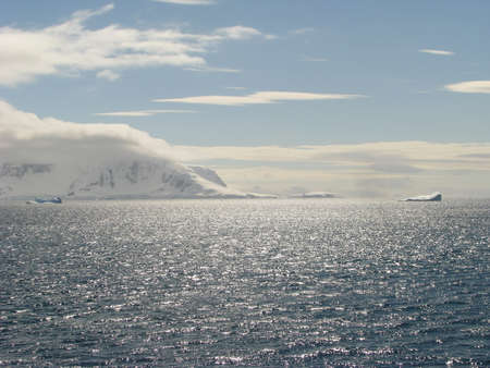 Antarctica landscape  Winter on frozen day