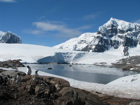 Antarctica landscape  Winter on frozen dayの写真素材