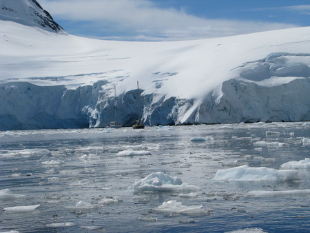 Antarctica landscape  Winter on frozen dayの写真素材