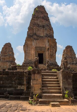 abandoned temple in Angkor Wat, Cambodiaの写真素材