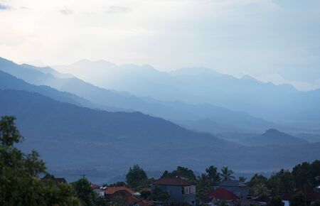 Layers of mountain ,Bali island,Indonesiaの写真素材