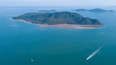 Ko Lon island Aerial view,Thailandの写真素材