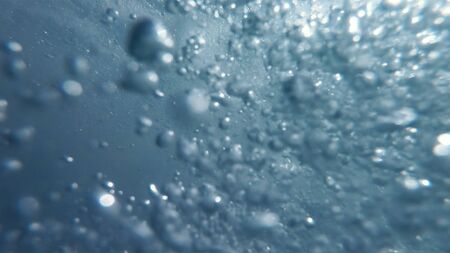 Air Bubbles Underwater, Natural Under Water background sceneの写真素材