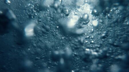 Air Bubbles Underwater, Natural Under Water background sceneの写真素材