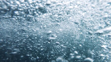 Air Bubbles Underwater, Natural Under Water background sceneの写真素材