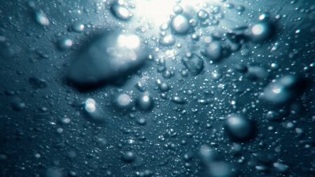 Air Bubbles Underwater, Natural Under Water background sceneの写真素材