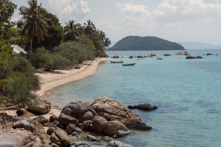 Sand beach at tropical island, Thailandの写真素材