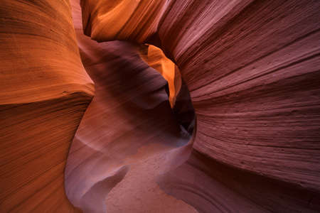 Lower Antelope Canyon at Navajo tribal landの写真素材