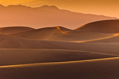 Mesquite Flat Dunes at Death Vakkey National parkの写真素材