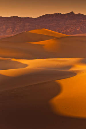 Mesquite Flat Dunes at Death Vakkey National parkの写真素材