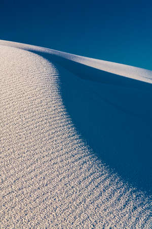 Closeup of the white sand dune showing a grainy sand textureの写真素材