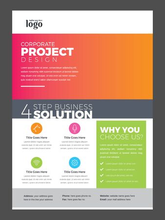 Flyer Design Template for any type of corporate useのイラスト素材