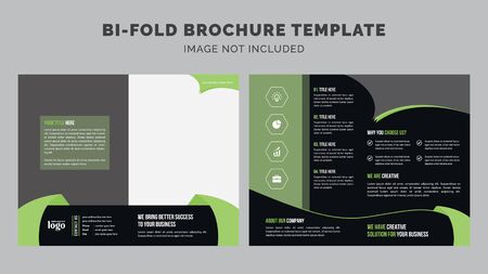 Bifold Brochure Design Template for any type of corporate useのイラスト素材