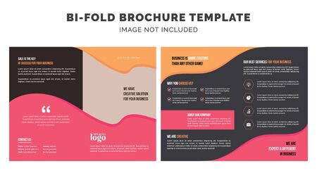 Bifold Brochure Design Template for any type of corporate useのイラスト素材