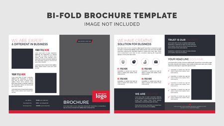Bifold Brochure Design Template for any type of corporate useのイラスト素材