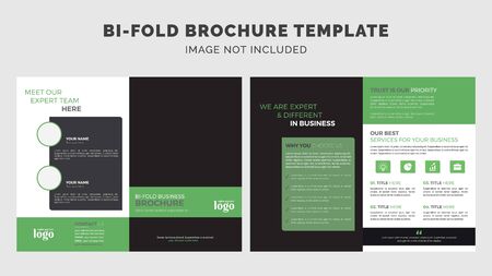 Bifold Brochure Design Template for any type of corporate useのイラスト素材