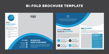 Corporate Bifold Brochure Template, Business Leaflet Templateのイラスト素材