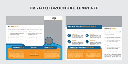 Corporate Trifold Brochure Template, Business Leaflet Designのイラスト素材