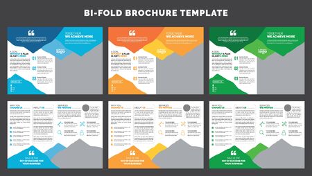 Corporate Bifold Brochure Template, Business Leaflet Templateのイラスト素材