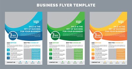 Flyer Template, Business Flyer, Corporate leaflet designのイラスト素材