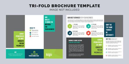 Corporate Trifold Brochure Template, Business Leaflet Designのイラスト素材