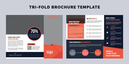Corporate Trifold Brochure Template, Business Leaflet Designのイラスト素材