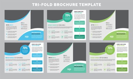 Corporate Trifold Brochure Template, Business Leaflet Designのイラスト素材