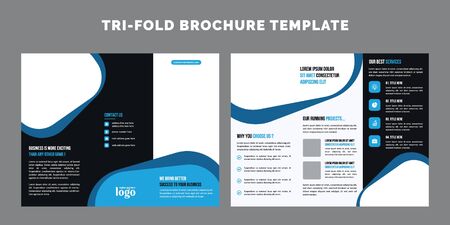 Corporate Trifold Brochure Template, Business Leaflet Designのイラスト素材
