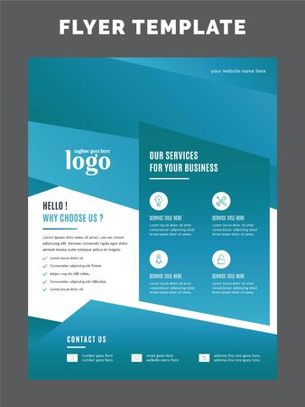 Flyer Template, Business Flyer, Corporate leaflet designのイラスト素材