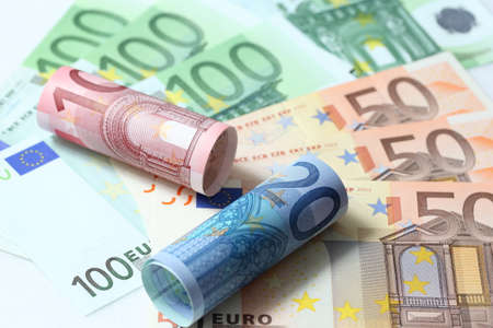 euro banknotesの写真素材