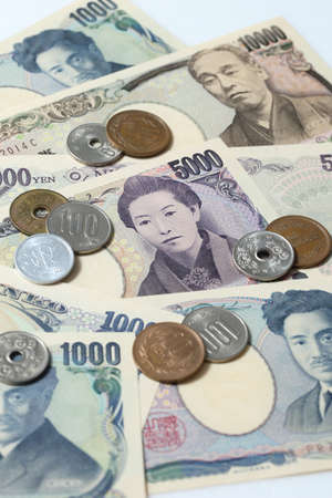 Japanese currency notes, Japanese Yenの写真素材