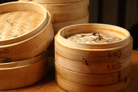 bamboo steamerの写真素材