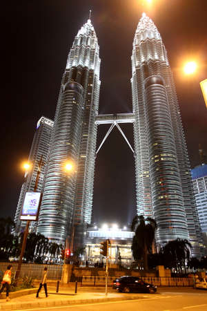 Petronas Twin Towers in Kuala Lumpur, Malaysiaのeditorial素材