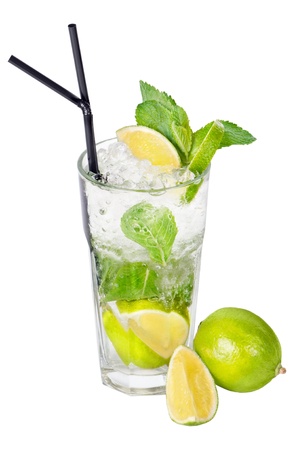 Mojito cocktail on a white background Mojito cocktail on a white background