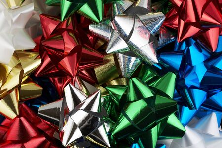 multi colored event bows all togetherの写真素材