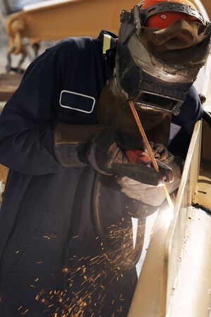 a picture of an arc welder at work
