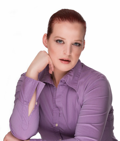 Mature red head mother and wife model.の写真素材