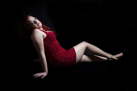 Mature red head mother and wife model.の写真素材