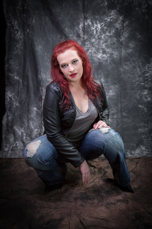 Mature red head mother and wife model.の写真素材