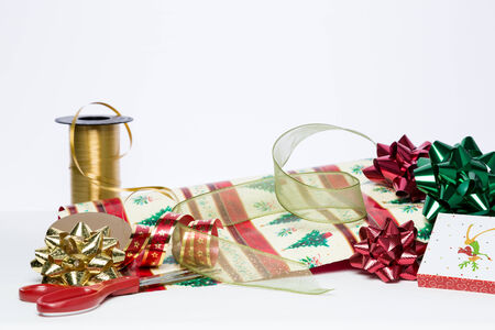 Christmas Decorations on White