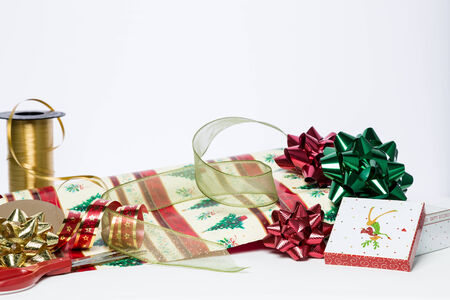 Christmas Decorations on Whiteの写真素材