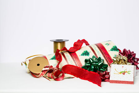 Christmas Decorations on Whiteの写真素材