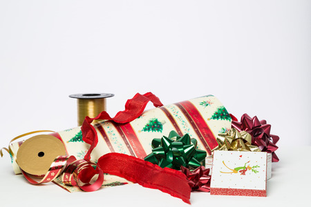 Christmas Decorations on Whiteの写真素材
