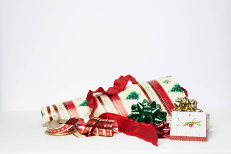 Christmas Decorations on Whiteの写真素材