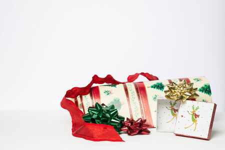 Christmas Decorations on Whiteの写真素材