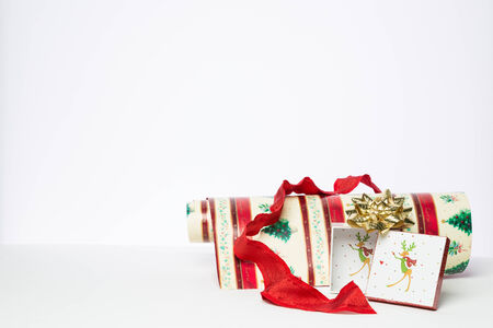 Christmas Decorations on Whiteの写真素材